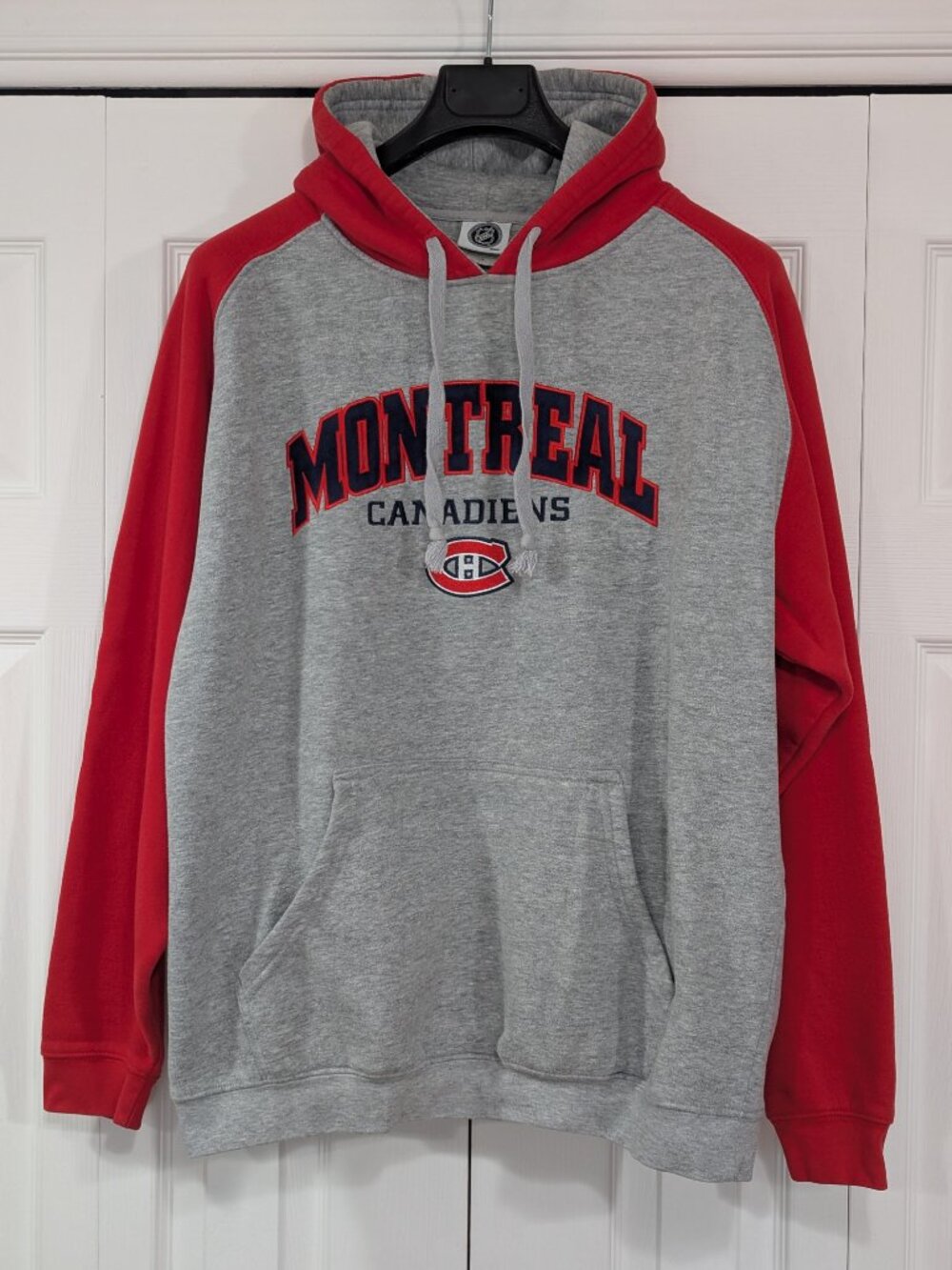 NHL Montreal Canadiens Hoodie Red and Grey